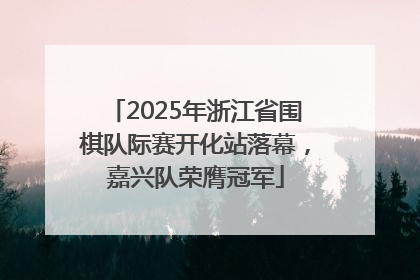 2025年浙江省围棋队际赛开化站落幕，嘉兴队荣膺冠军