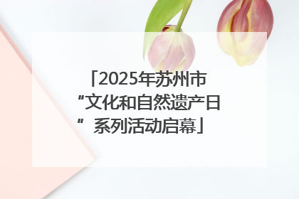 2025年苏州市“文化和自然遗产日”系列活动启幕